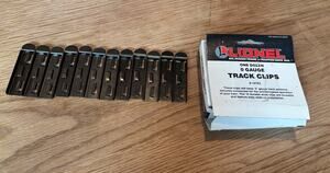 Lionel 12743 Twelve Pieces 0 Gauge Tubular Track Clips Vintage Original Box